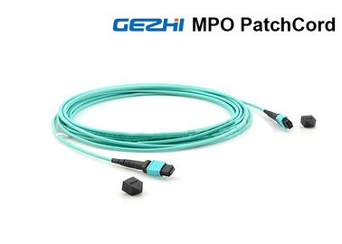24 cordes optiques de fibre de connecteur des noyaux MPO, câbles de pullover optiques de fibre de 10G OM3