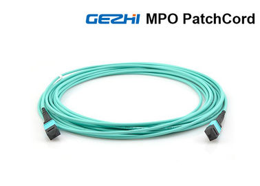 12 la correction de câble optique de fibre des fibres MPO attachent des câbles de corde de saut de 10 gigabits OM3
