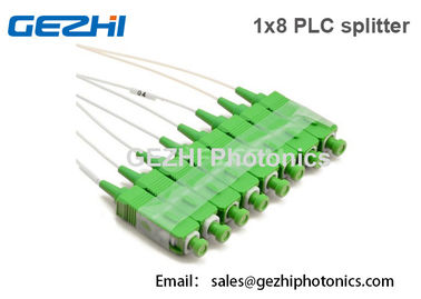 1x8 PLC Fiber Splitter SC/APC Mini Module 900um Tube 1.5 Meter FTTH System