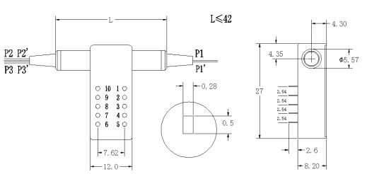 duplex à fibres optiques 1x2 des commutateurs 2x4 Opto-mécanique dans le module de hub de relais